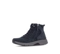 Schnürboots ROLLINGSOFT, Damen, Gr. 37, dunkelblau, Nubukleder, unifarben, Schuhe Schnürboots, Keilabsatz, High Top-Sneaker mit zwei Reißverschlüssen (86088138-37) dunkelblau