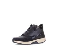 Schnürboots ROLLINGSOFT, Damen, Gr. 38,5, dunkelblau, Kalbsleder, Lederimitat, Veloursleder, unifarben, Schuhe Schnürboots, Keilabsatz, High Top-Sneaker mit herausnehmbarer Innensohle (66283161-38,5) 