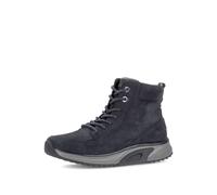 Schnürboots ROLLINGSOFT, Damen, Gr. 38,5, schwarz (dunkelblau), Nubukleder, unifarben, Schuhe Schnürboots, Keilabsatz, High Top-Sneaker mit gepolstertem Schaftrand (75861156-38,5) dunkelblau