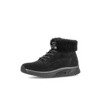 Schnürboots ROLLINGSOFT, Damen, Gr. 38,5, schwarz, Nubukleder, Schuhe Schnürboots, Herbstboots, High Top-Sneaker mit herausnehmbarer Innensohle (38827945-38,5) schwarz