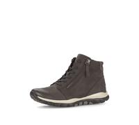 Schnürboots ROLLINGSOFT, Damen, Gr. 40, grau (dunkelgrau), Nubukleder, unifarben, Schuhe Schnürboots, Herbstboots, Stiefelette mit weicher Schaftrandpolsterung (19197035-40) dunkelgrau