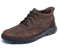 Schnürboots SKECHERS "ARCH FIT GARZA", Herren, Gr. 45, dunkelbraun, Leder, Schuhe Schnürboots, Freizeitschuh, Trekkingschuh mit Slip-ins (23366105-45)