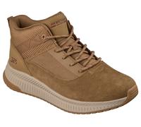 Schnürboots SKECHERS "BOBS SQUAD 4", Herren, Gr. 48,5, braun, Textil, Veloursleder, Schuhe Schnürboots, High-Top Sneaker, Boots mit Memory Foam (93296529-48,5) braun