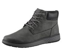 Schnürboots SKECHERS "GARLAN", Damen, Gr. 40, grau (dunkelgrau), Lederimitat, Schuhe Schnürboots, Schnürstiefel, Boots mit dämpfender Sohlentechnologie (94572607-40) dunkelgrau