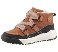 Schnürboots SKECHERS "YANA", Damen, Gr. 35, schwarz (braun, schwarz), Veloursleder, kontrastfarbene Details, Schuhe Schnürboots, High Top Sneaker, Schnürschuh mit auffälliger Schnürung (97682615-35) b