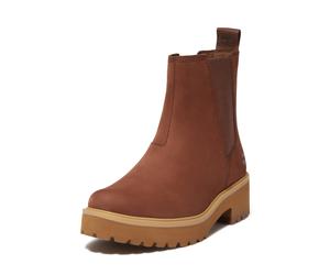 Schnürboots TIMBERLAND "CARNABY COOL MID CHELSEA BOOT", Damen, Gr. 38, medium braun nubuck, Leder, Schuhe Schnürboots, Stiefelette, Winterschuhe, Ankle Boots (60382762-38) medium braun nubuck