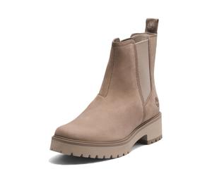 Schnürboots TIMBERLAND "CARNABY COOL MID CHELSEA BOOT", Damen, Gr. 41, beige (taupe gray), Leder, Schuhe Schnürboots, Stiefelette, Winterschuhe, Ankle Boots (39386651-41) taupe gray