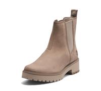 Schnürboots TIMBERLAND "CARNABY COOL MID CHELSEA BOOT", Damen, Gr. 42, beige (taupe gray), Leder, Schuhe Schnürboots, Stiefelette, Winterschuhe, Ankle Boots (39386651-42) taupe gray