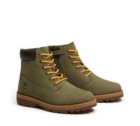 Schnürboots TIMBERLAND "COURMA KID - MID LACE BOOT", Mädchen, Gr. 35, Synthetik, grün (light grün nubuck), Leder, Schuhe Schnürboots, Winterstiefel, Schnürstiefel, Winterschuhe, Topseller (67344645-35