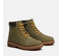Schnürboots TIMBERLAND "COURMA KID - MID LACE BOOT", Mädchen, Gr. 36, Synthetik, grün (light grün nubuck), Leder, Schuhe Schnürboots, Winterstiefel, Schnürstiefel, Winterschuhe, Topseller (60033904-36