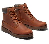 Schnürboots TIMBERLAND "COURMA KID - MID LACE BOOT", Mädchen, Gr. 37, braun, Leder, Schuhe Schnürboots, Winterstiefel, Schnürstiefel, Winterschuhe (86274124-37) braun