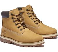 Schnürboots TIMBERLAND "COURMA KID - MID LACE BOOT", Mädchen, Gr. 40, gelb (hellbraun), Leder, Schuhe Schnürboots, Winterstiefel, Schnürstiefel, Winterschuhe (33669156-40) hellbraun