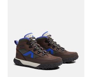 Schnürboots TIMBERLAND "GREENSTRIDE MOTION 6 - MID LC", Mädchen, Gr. 39, Synthetik, braun (schwarz braun), Leder, Schuhe Schnürboots, knöchelhohe Form, leicht profiliertes Laufsohlenprofil, mit Schnür
