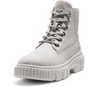 Schnürboots TIMBERLAND "GREYFIELD MID LACE UP BOOT", Damen, Gr. 41,5, grau (hellgrau), Leder, Schuhe Schnürboots, Winterstiefel, Schnürstiefel, Winterschuhe (79048904-41,5) hellgrau