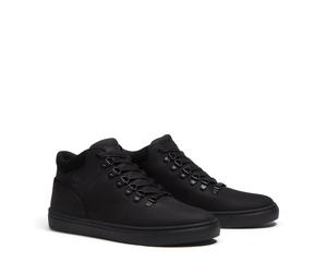 Schnürboots TIMBERLAND "LISBON HILL - MID LACE SNEAKER", Damen, Gr. 43, schwarz (schwarz full grain), Leder, Schuhe Schnürboots (26219010-43) schwarz full grain