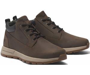 Schnürboots TIMBERLAND "M Seneca Bay LOW LACE UP SNEAKER DA", Herren, Gr. 43, braun (dunkelbraun), Leder, Synthetik, Schuhe Schnürboots, Winterstiefel, Schnürstiefel, Winterschuhe (50035363-43) dunkel