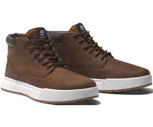 Schnürboots TIMBERLAND "MAPLE GROVEMID LACE UP SNEAKER", Herren, Gr. 41, braun (dunkelbraun), Leder, Schuhe Schnürboots, Winterschuhe, Sneakerboots, Winterboots (37106446-41) dunkelbraun
