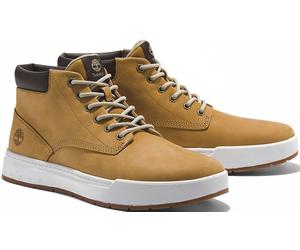 Schnürboots TIMBERLAND "MAPLE GROVEMID LACE UP SNEAKER", Herren, Gr. 46, gelb (wheat), Leder, Schuhe Schnürboots, Winterschuhe, Sneakerboots, Winterboots (98995304-46) wheat