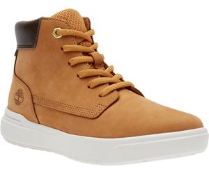 Schnürboots TIMBERLAND "Seneca Bay 6In Side Zip", Mädchen, Gr. 37, gelb (wheat), Leder, Schuhe Schnürboots, Winterstiefel, Schnürstiefel, Winterschuhe (73279700-37) wheat