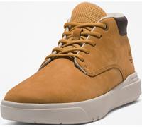 Schnürboots TIMBERLAND "SENECA BAY - MID LACE SNEAKER", Herren, Gr. 44,5, gelb (wheat), Leder, Schuhe Schnürboots, Winterstiefel, Schnürstiefel, Winterschuhe (76504515-44,5) wheat