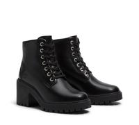 Schnürboots TIMBERLAND "STONE HEIGHTS - MID LACE BOOT", Damen, Gr. 38,5, Synthetik, schwarz (schwarz full grain), Leder, Schuhe Schnürboots (18760827-38,5) schwarz full grain