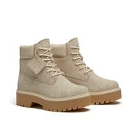 Schnürboots TIMBERLAND "STONE STREET - 6 INCH LACE UP BOOT", Damen, Gr. 37,5, Synthetik, beige (light beige suede), Leder, Schuhe Schnürboots (92505930-37,5) light beige suede