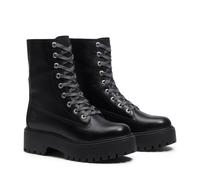 Schnürboots TIMBERLAND "STONE STREET - MID LACE BOOT", Damen, Gr. 39, schwarz (schwarz full grain), Leder, Schuhe Schnürboots (22409041-39) schwarz full grain