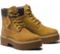 Schnürboots TIMBERLAND "STONE STREET6 INCH LACE UP WATERPROOF BOOT", Damen, Gr. 41,5, gelb (wheat), Leder, Synthetik, Schuhe Schnürboots, Winterstiefel, Schnürstiefel, Winterschuhe, wasserdicht (89395