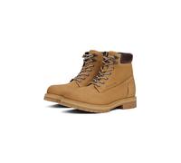Schnürboots TOMMY HILFIGER "FLEX TH OUTDOOR W NBK BOOT", Herren, Gr. 41, camelfarben, Leder, Schuhe Schnürboots, Blockabsatz, Outdoorschuh mit Ösen, im Bersteigerlook (71876245-41) camelfarben