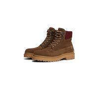 Schnürboots TOMMY JEANS "TJM LACE UP BOOT SUEDE", Herren, Gr. 42, dunkelbraun, Veloursleder, used, Schuhe Schnürboots, Blockabsatz, Outdoorboots, mit Ösen, im Bergsteigerlook (86452326-42) dunkelbraun