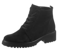 Schnürboots WALDLÄUFER "H-LUISE", Damen, Gr. 4 (37), schwarz, Veloursleder, unifarben, Schuhe Schnürboots, Stiefelette, Blockabsatz, in bequemer Schuhweite G (= weit) (20071402-4) schwarz
