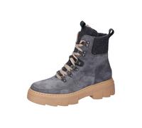 Schnürboots WALDLÄUFER "H-Saiga", Damen, Gr. 6,5 (40), grau (blau), Nubukleder, Textil, Veloursleder, Schuhe Schnürboots, Schnürstiefelette, Profilsohle, Komfortweite H = sehr weit (73577313-6,5) blau