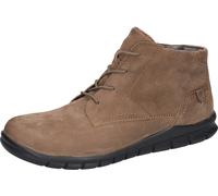 Schnürboots WALDLÄUFER "HECTOR", Herren, Gr. 10,5 (45), schlamm, Nubukleder, unifarben, Schuhe Schnürboots, High Top Sneaker, Stiefelette, Casual-Boots in Komfortweite H (66099239-10,5) schlamm