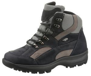 Schnürboots WALDLÄUFER "HOLLY", Damen, Gr. 4,5 (37,5), schwarz (schwarz, beige), Nubukleder, Textil, kontrastfarbene Details, Schuhe Schnürboots, Outdoor, Trekking, Schnürschuh mit TEX-Membran, H-Weit