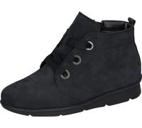 Schnürboots WALDLÄUFER "K-INGA", Damen, Gr. 7 (40,5), blau (nachtblau), Nubukleder, unifarben, Schuhe Schnürboots, Stiefelette, Bequemschuh in Komfortweite K = extraweit (27569541-7) nachtblau