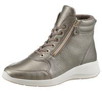 Schnürboots WALDLÄUFER "KALEA", Damen, Gr. 8 (42), bronzefarben, Nappaleder, metallic, Schuhe Schnürboots, Bequemschuh, Winterboots in Komfortweite H (= sehr weit) (21594808-8)