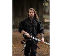 Schnürhemd Schwarz "Dagwin"