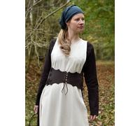 Battle Merchant Mittelalterlicher Schnürmieder-Gürtel aus Leder Damengürtel LARP Mieder Wikinger Schwarz oder Braun XS-XXL (L, Braun)