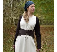 Schnürmieder-Gürtel aus Leder, braun