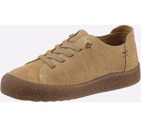 Schnürschuh ANDREA CONTI, Damen, Gr. 39, beige (camel), Leder, Rindsleder, Veloursleder, Schuhe Schnürschuh (46360824-39) camel
