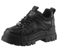 Schnürschuh BUFFALO, Damen, Gr. 41, schwarz, Lederimitat, Textil, Schuhe Schnürschuh, mit Profilsohle, Freizeitschuh, Halbschuh, Schnürschuh (36914330-41) schwarz