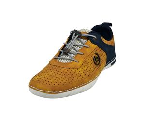 Schnürschuh BUGATTI "bugatti Halbschuhe Lederimitat", Damen, Gr. 41, gelb, Lederimitat, Schuhe Schnürschuh (55127412-41) gelb
