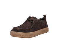 Schnürschuh BUGATTI "bugatti Halbschuhe Veloursleder", Herren, Gr. 45, braun (dunkelbraun), Veloursleder, Schuhe Schnürschuh (40250622-45) dunkelbraun
