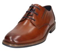 Schnürschuh BUGATTI, Damen, Gr. 40, braun (cognac), Leder, Basic, Schuhe Schnürschuh, Business Schuh, Anzugschuh, Abendschuh mit Wechselfußbett (10306900-40) cognac