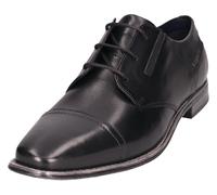 Schnürschuh BUGATTI, Damen, Gr. 42, schwarz, Leder, Schuhe Schnürschuh, Blockabsatz, Abendschuh, Festtagsschuh mit Stretcheinsätzen (26499705-42) schwarz