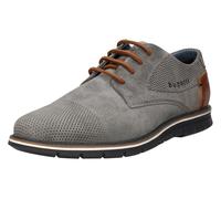 Schnürschuh BUGATTI, Herren, Gr. 41, grau (grau used), Veloursleder, used, Schuhe Schnürschuh, Freizeitschuh, Halbschuh, Sneaker mit Ziernähten (93388417-41) grau used