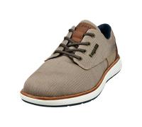 Schnürschuh BUGATTI, Herren, Gr. 42, beige, Textil, Schuhe Schnürschuh, Schnürschuh, Halbschuh mit Kontrastbesatz an der Ferse (11186414-42) beige