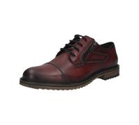 Schnürschuh BUGATTI, Herren, Gr. 42, rot (dunkelrot), Leder, Schuhe Schnürschuh, Halbschuh, Business Schuh mit seitlichem Reißverschluss (26205950-42) dunkelrot