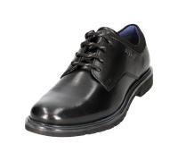 Schnürschuh BUGATTI, Herren, Gr. 42, schwarz, Leder, Textil, Schuhe Schnürschuh, Halbschuh, Business-Schnürer, Anzugschuh mit softem Schaftrand (79595913-42)