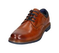 Schnürschuh BUGATTI, Herren, Gr. 45, cognac, Leder, Textil, Schuhe Schnürschuh, Halbschuh, Business-Schnürer, Anzugschuh mit softem Schaftrand (61222364-45) cognac